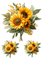 Rice Paper for Decoupage Sunflowers Collage Cat. No. 4942