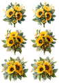 Rice Paper for Decoupage Sunflowers Collage Cat. No. 4943