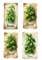 Rice Paper For Decoupage Basil Collage Cat. No. 4944