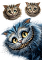 ice Paper For Decoupage Alice in Wonderland Cheshire Cat Collage Cat. No. 4963
