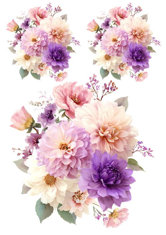 Rice Paper for Decoupage Wildflower Bouquet Collage Cat. No. 4978