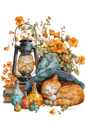 Rice Paper For Decoupage Halloween Cat Full Cat. No. 4982
