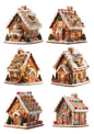 Rice Paper For Decoupage Gingerbread Houses Collage Cat. No. 4990