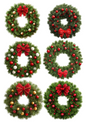 Rice Paper For Decoupage Christmas Wreath Collage Cat. No. 4991