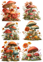 Rice Paper for Decoupage Magic Mushrooms from Wonderland Collage Cat. No.4993