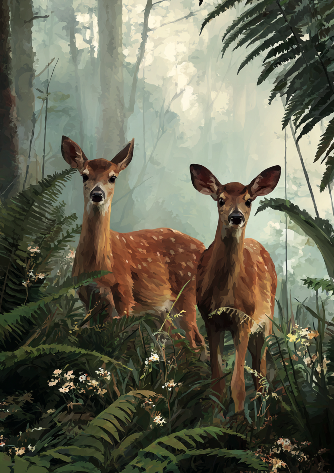 Rice Paper For Decoupage Deer Calves Full Cat. No. 5000