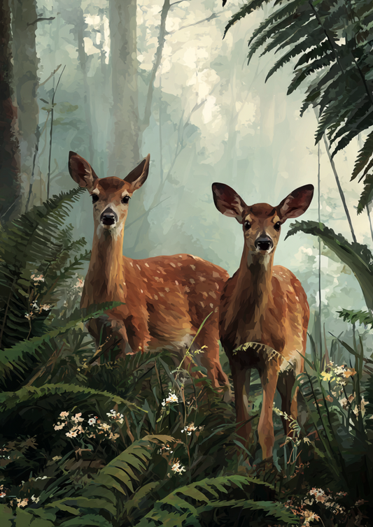 Rice Paper For Decoupage Deer Calves Full Cat. No. 5000
