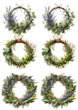 Rice Paper For Decoupage Lavender Wreaths Collage Cat. No. 5007