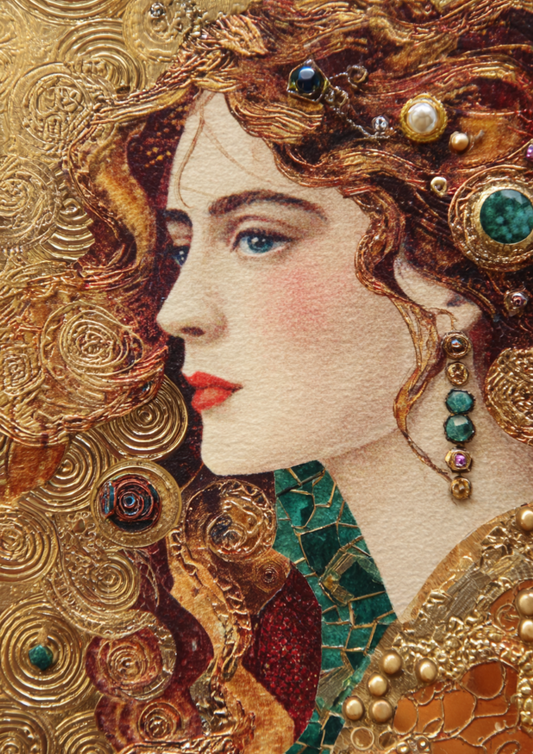 Rice Paper for Decoupage Portrait of a Woman by Gustav Klimt Cat. No. 5070