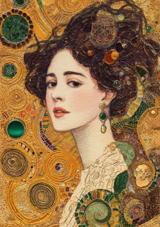 Rice Paper for Decoupage Portrait of a Woman by Gustav Klimt Cat. No. 5071