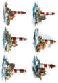 Rice Paper for Decoupage Lighthouse Collage Cat. No. 5097