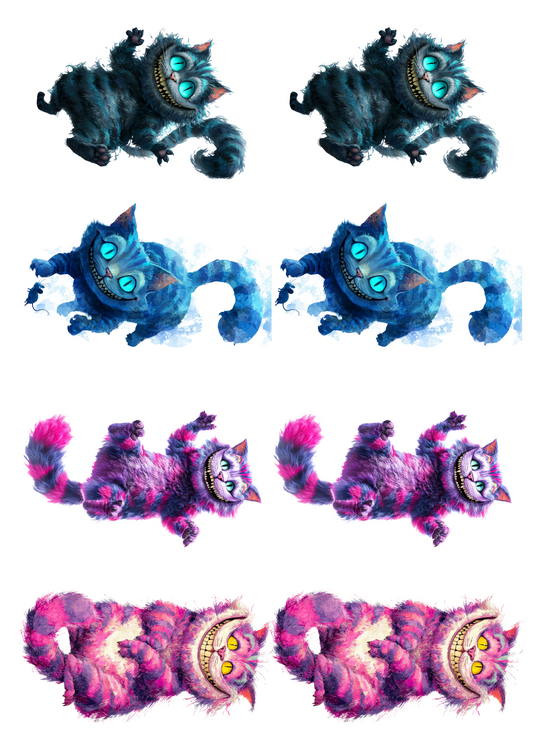 Rice Paper For Decoupage Cheshire Cat Collage Cat. No. 5104