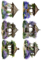 Rice Paper For Decoupage Gazebo In Lavender Collage Cat. No. 5107