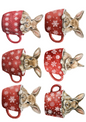 Rice Paper For Decoupage Bunny in a Cup Collage Cat. No. 5114