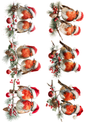 Rice Paper For Decoupage Red Robin In Christmas Hat Collage Cat. No. 5134