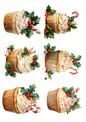 Rice Paper For Decoupage Christmas Cupcakes Collage Cat. No. 5136