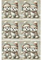 Rice Paper For Decoupage Maltese Dogs in Hat Collage Cat. No. 5140