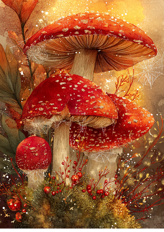 Rice Paper For Decoupage Toadstools Full Cat. No. 5146
