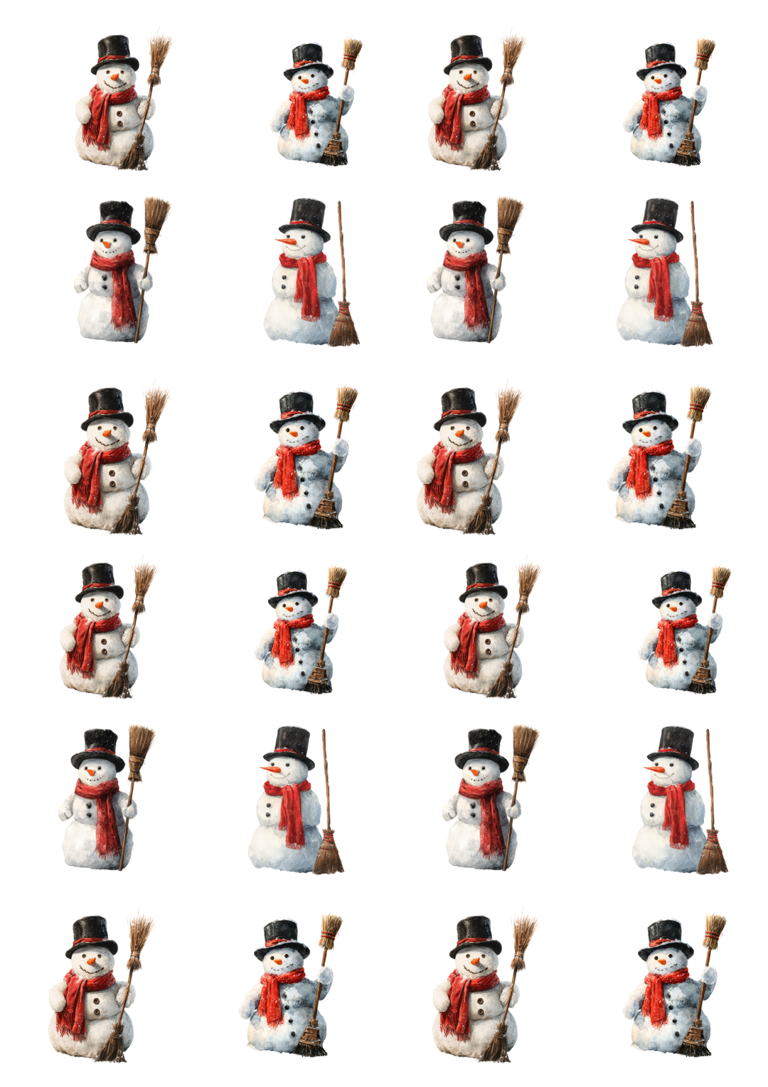 Rice Paper For Decoupage Snowmen Collage Cat. No. 5162