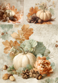 Rice Paper For Decoupage Pumpkins Journaling Background Collage Cat. No. 5185