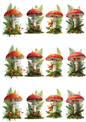 Rice Paper For Decoupage Toadstools Collage Cat. No. 5194
