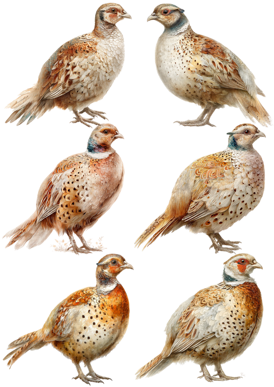 Rice Paper For Decoupage Pheasant Female Collage Cat. No. 5219