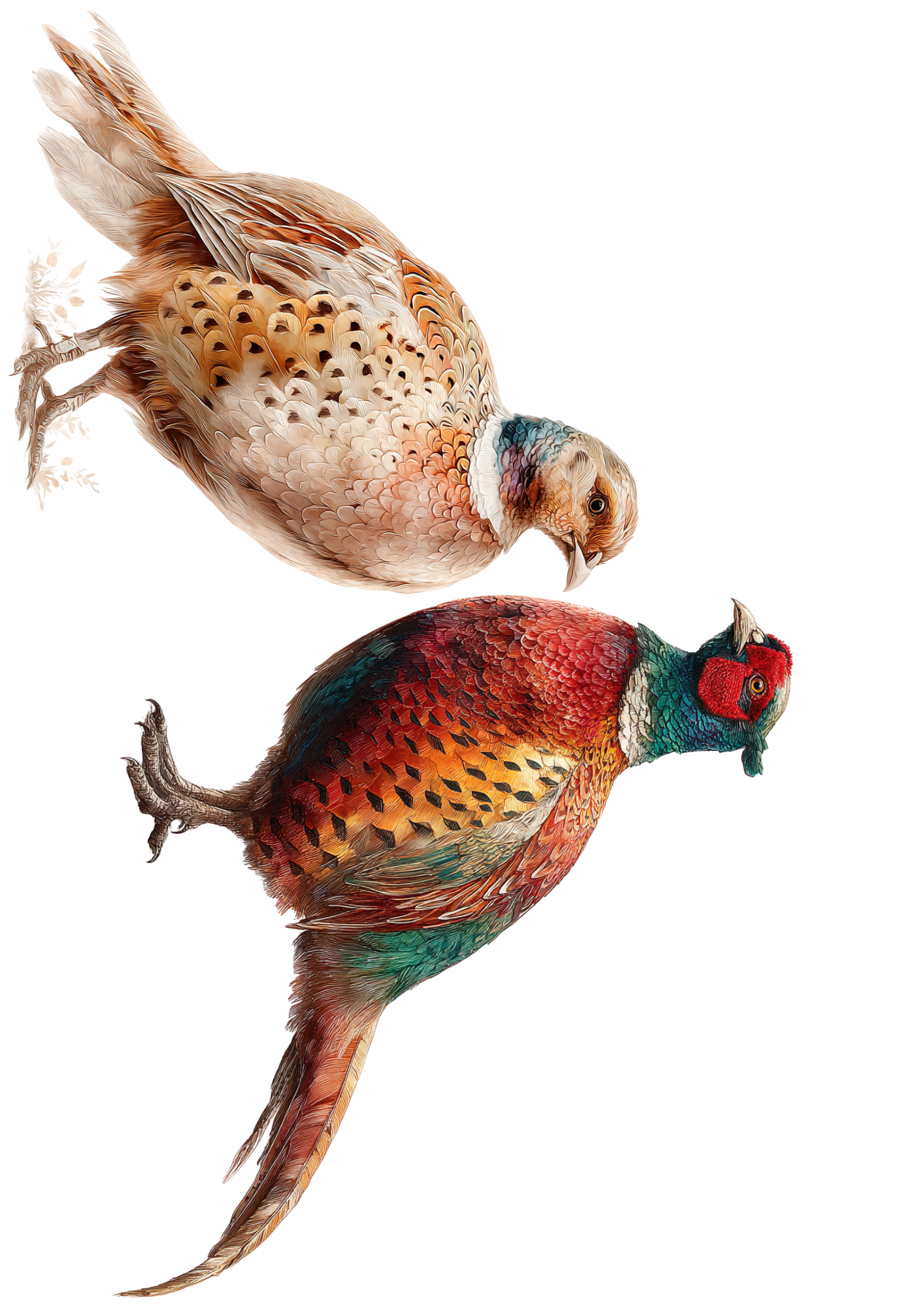 Rice Paper For Decoupage Pheasant Couple Full Cat. No. 5221