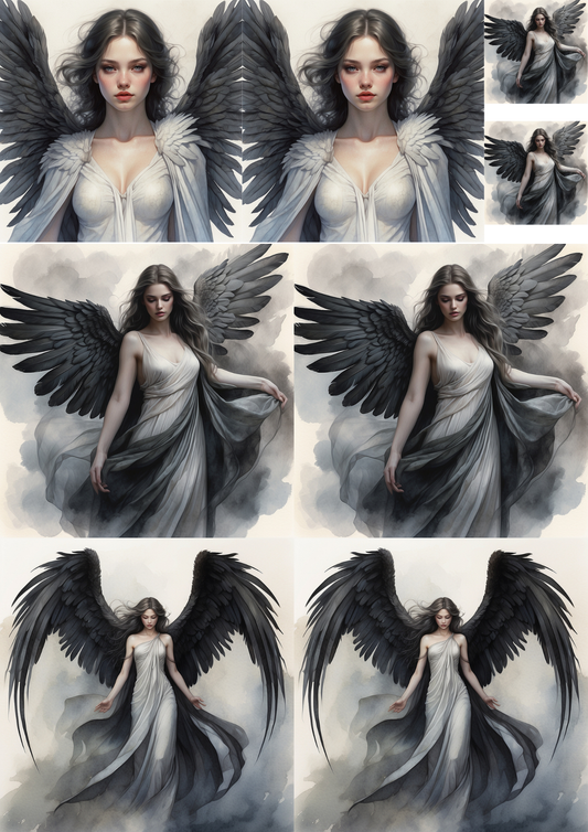 Rice Paper For Decoupage Angel Collage Cat. No. 5233