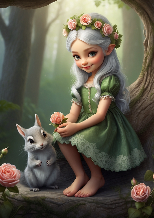 Rice Paper For Decoupage Forest Elf Full Cat. No. 5258