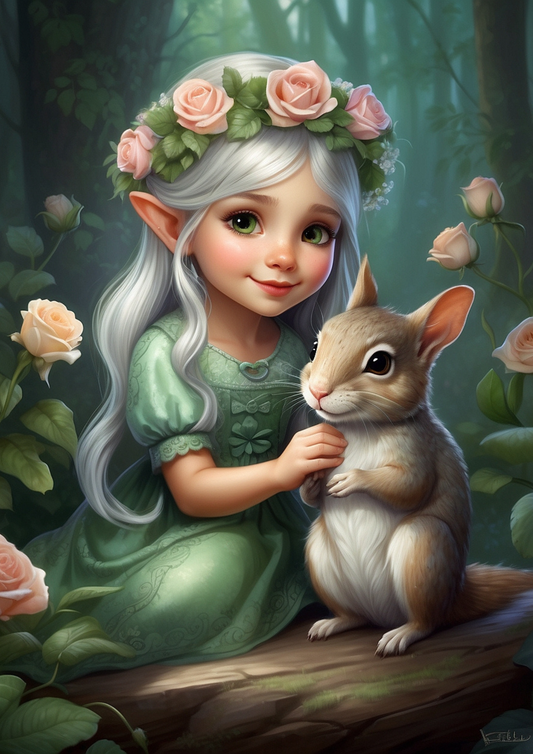 Rice Paper For Decoupage Forest Elf Full Cat. No. 5261