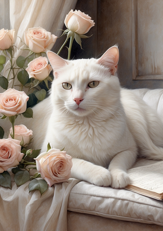 Rice Paper For Decoupage Cat Background For Journaling Full Cat. No. 5272