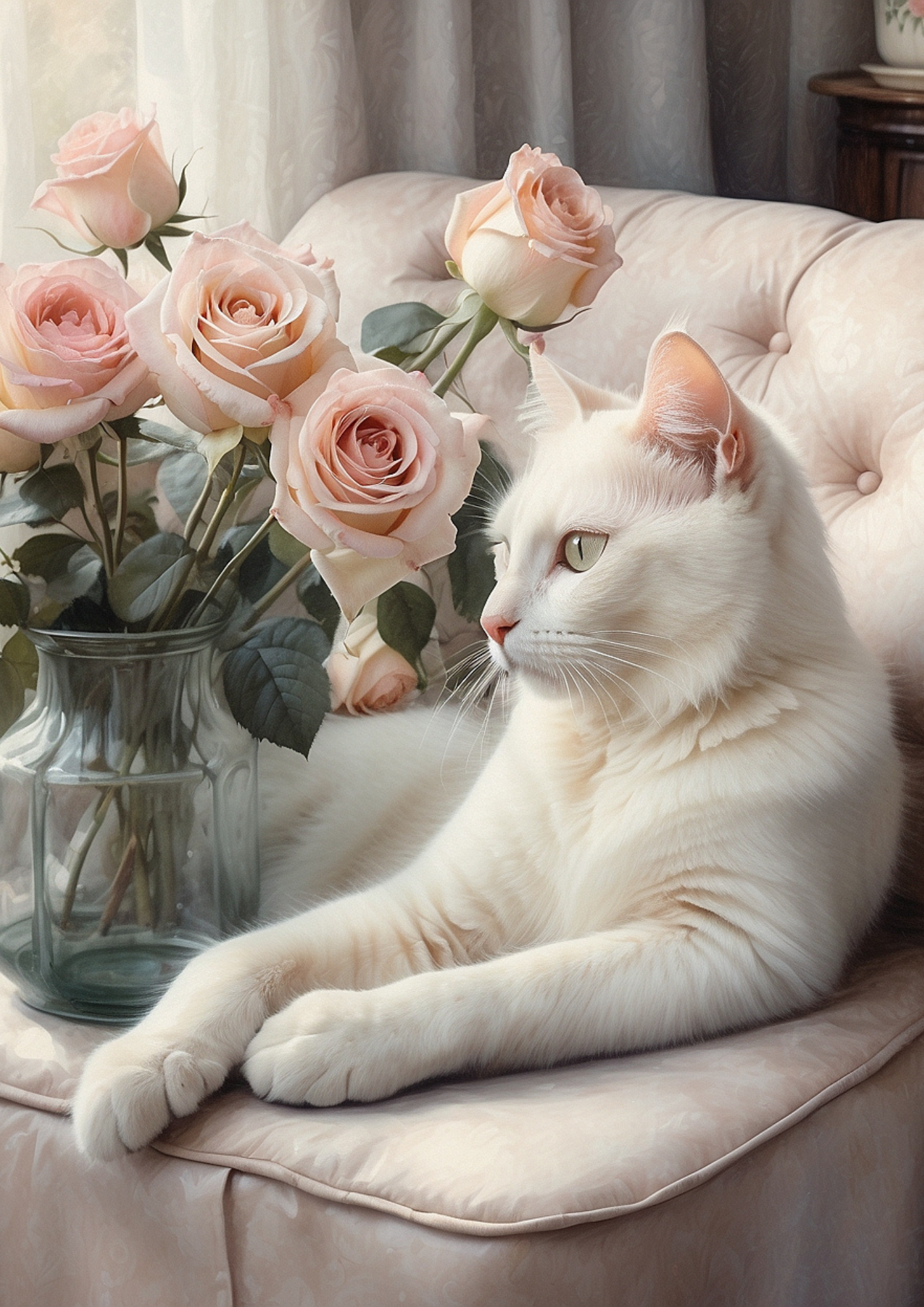 Rice Paper For Decoupage Cat Background For Journaling Full Cat. No. 5273