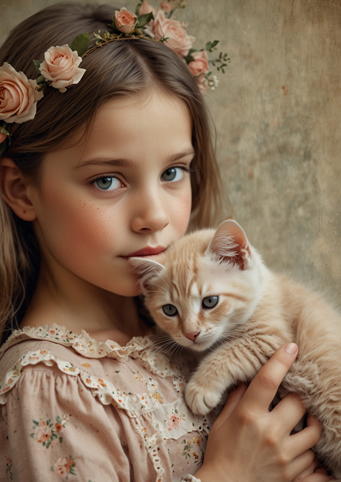 Rice Paper For Decoupage Girl With Dog Cat Journaling Full Cat. No. 5320