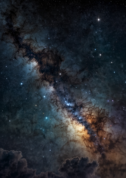 Rice Paper For Decoupage Milky Way Background For Journaling Full Cat. No. 5323