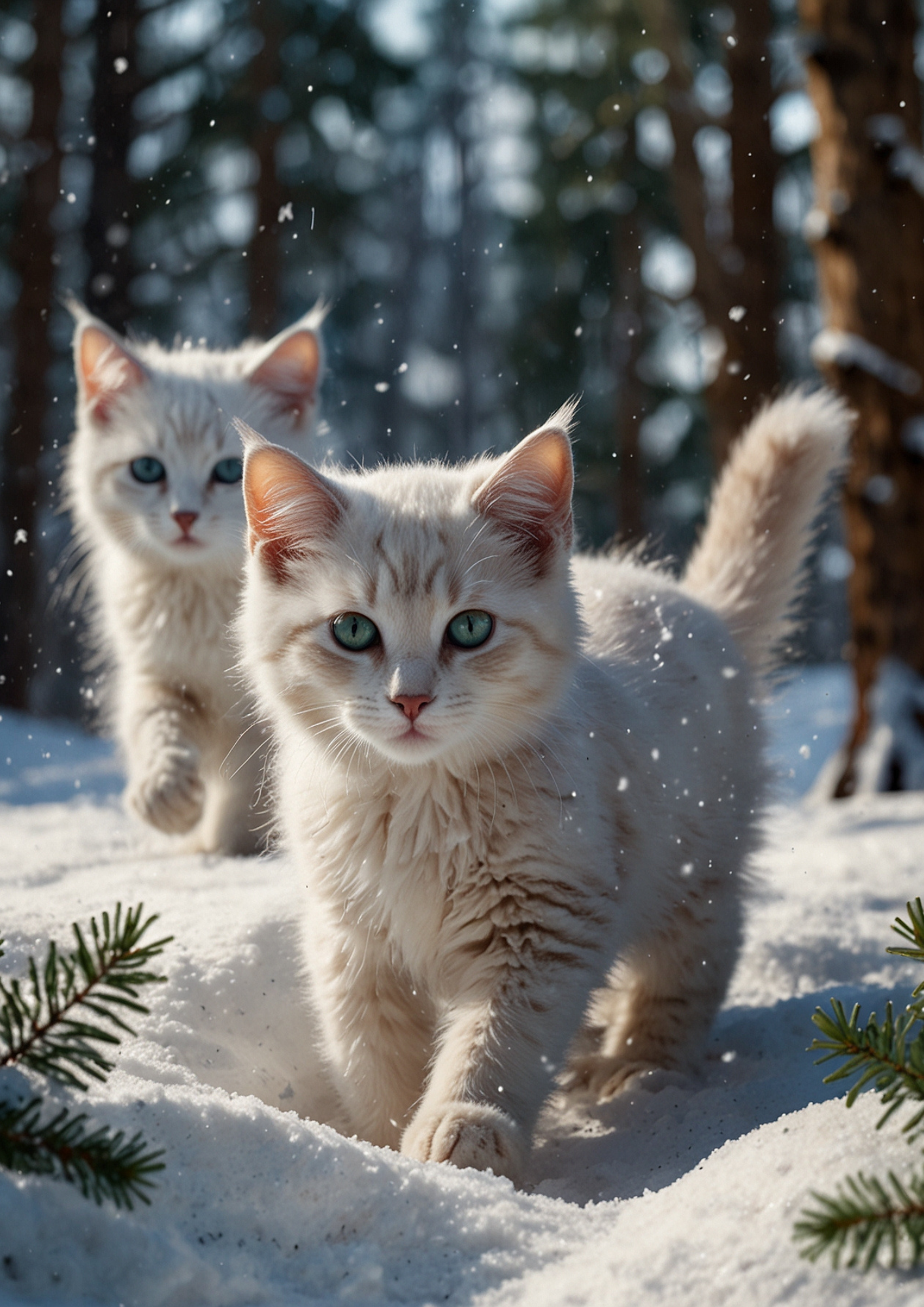 Rice Paper For Decoupage Cats In Winter Full Cat. No. 5332