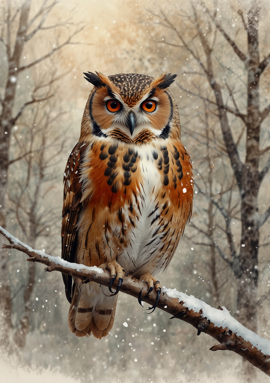 Rice Paper For Decoupage Eagle Owl Background For Journaling Full Cat. No. 5352