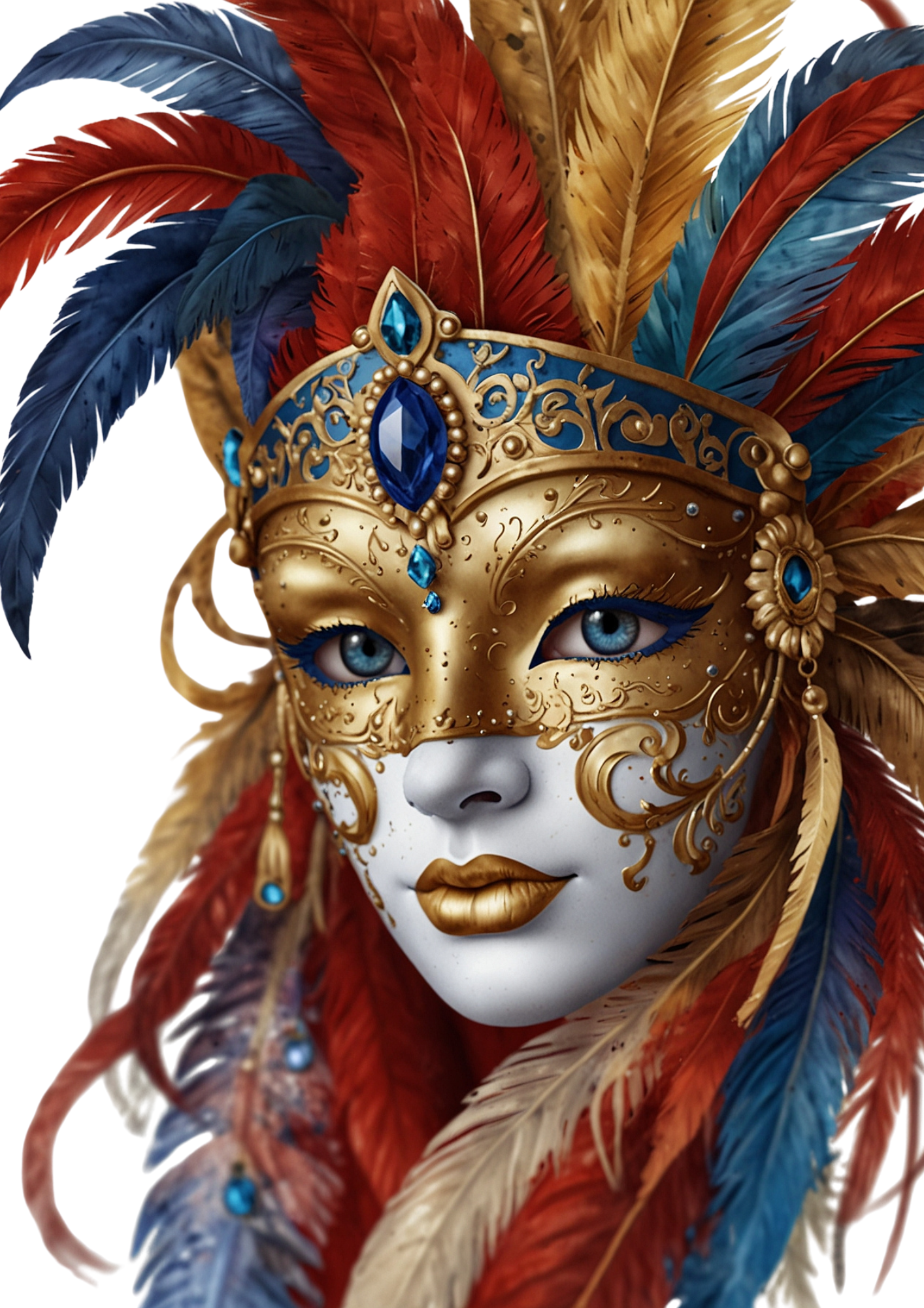 Rice Paper For Decoupage Venetian Carnival Masks Background For Journaling Full Cat. No. 5354