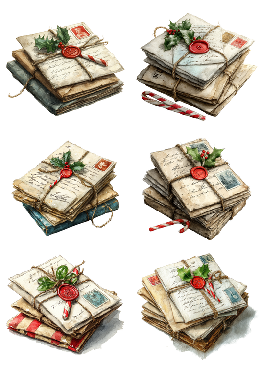 Rice Paper For Decoupage Letters To Santa Collage Cat. No. 5368