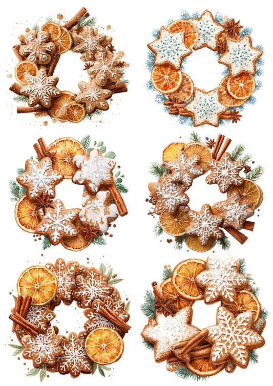 Rice Paper For Decoupage Christmas Cookies Collage Cat. No. 5371