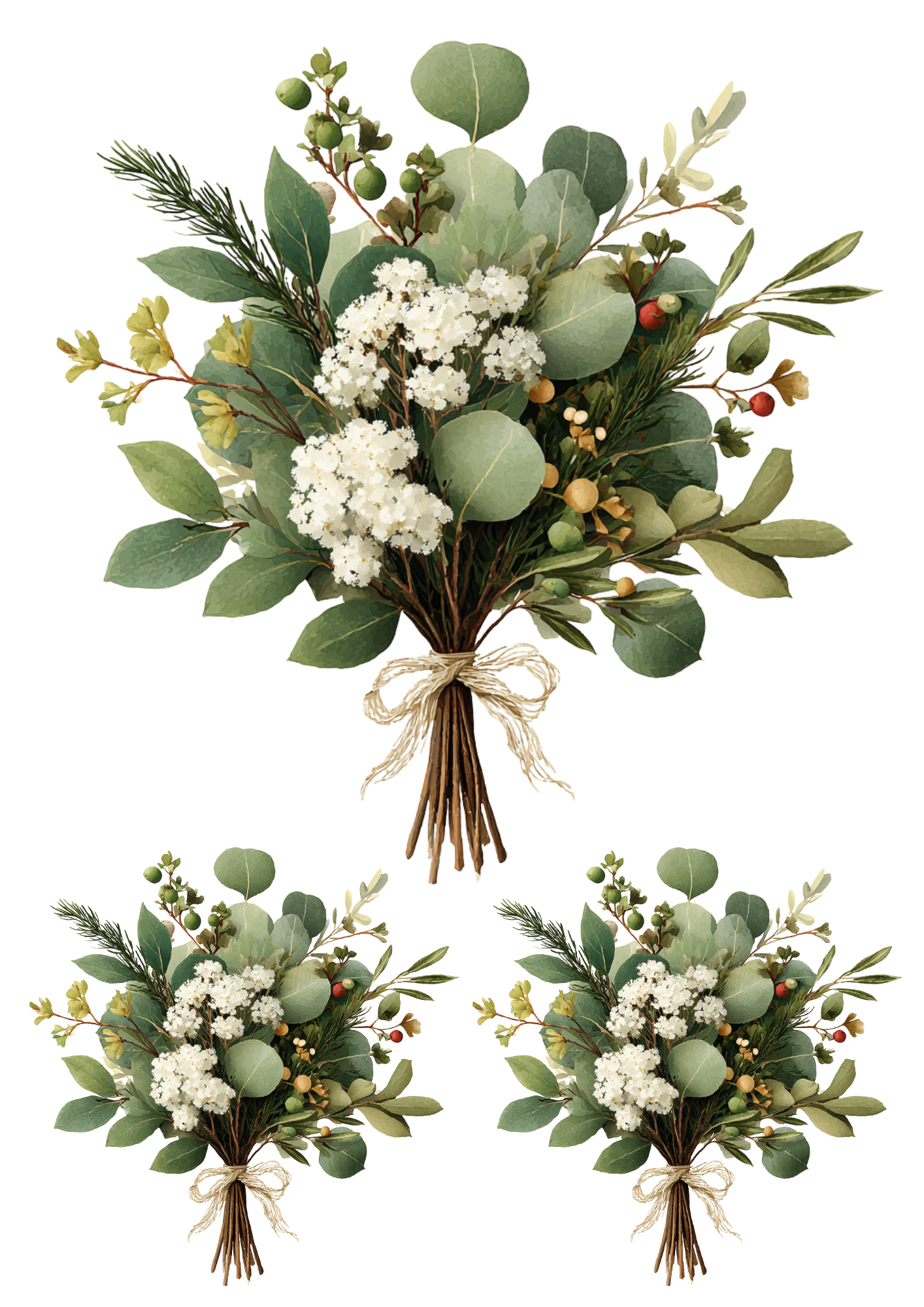 Rice Paper For Decoupage Christmas Greenery Collage Cat. No. 5403