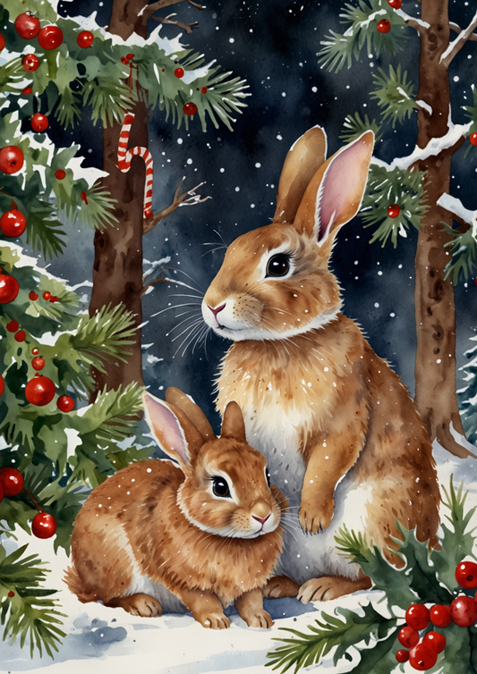 Rice Paper For Decoupage Hares Full Cat. No. 5448