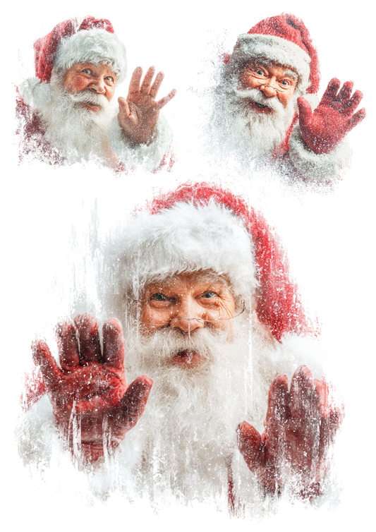 Rice Paper For Decoupage Santa Claus Collage Cat. No. 5489