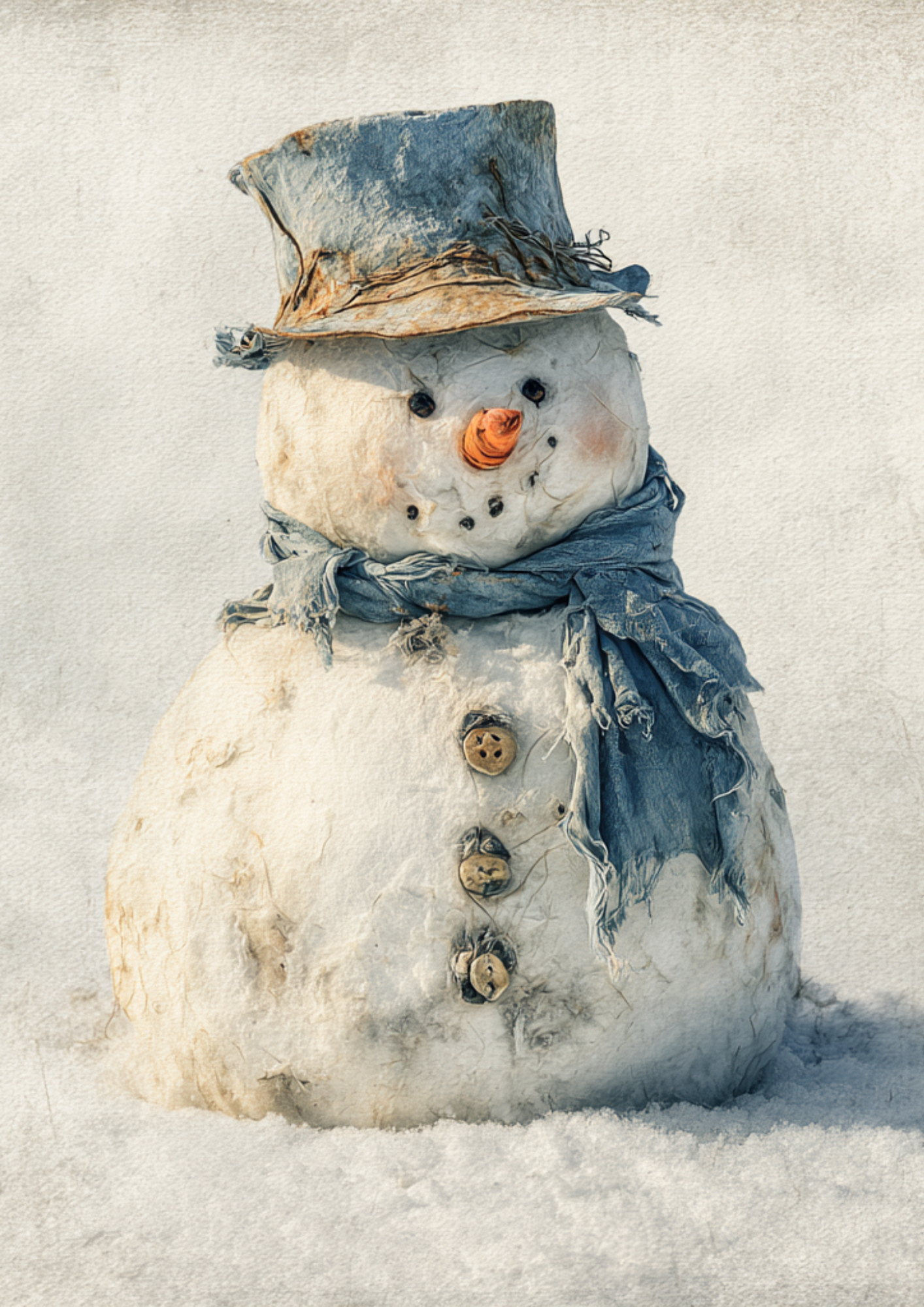 Rice Paper For Decoupage Snowman Full Cat. No. 5503