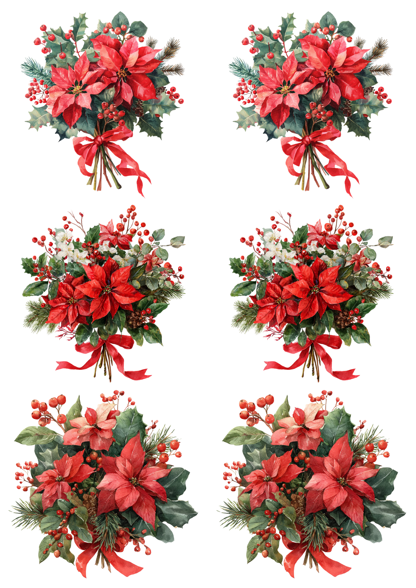 Rice Paper For Decoupage Christmas Decorations Collage Cat. No. 5510