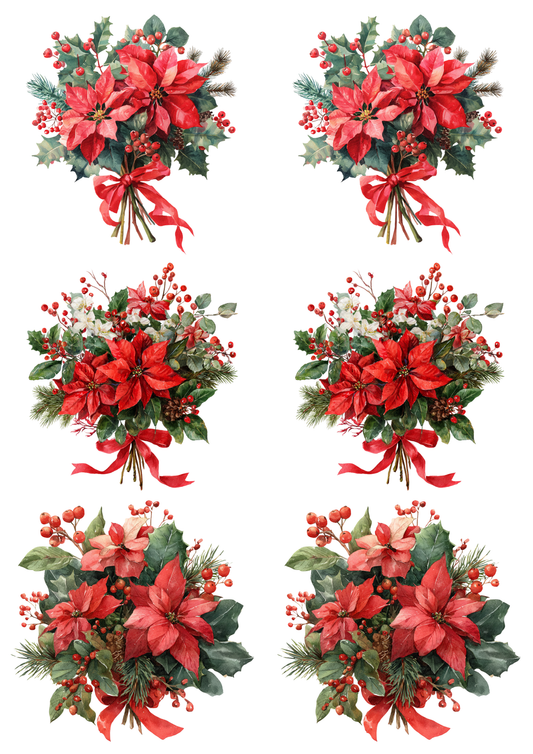 Rice Paper For Decoupage Christmas Decorations Collage Cat. No. 5510