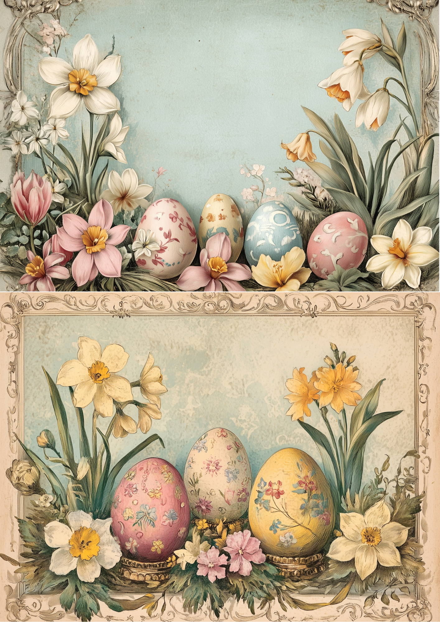 Rice Paper For Decoupage Easter Eggs Collage Cat. No. 5525