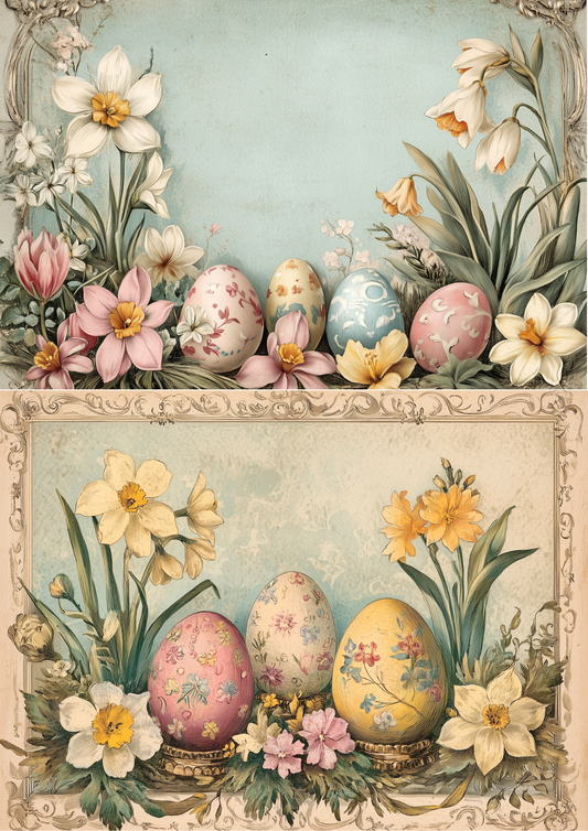 Rice Paper For Decoupage Easter Eggs Collage Cat. No. 5525