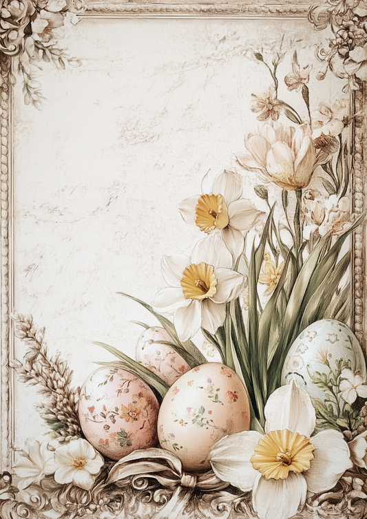 Reispapier für Decoupage, Blumenhintergrund, vollständig, Kat. Nr. 4809