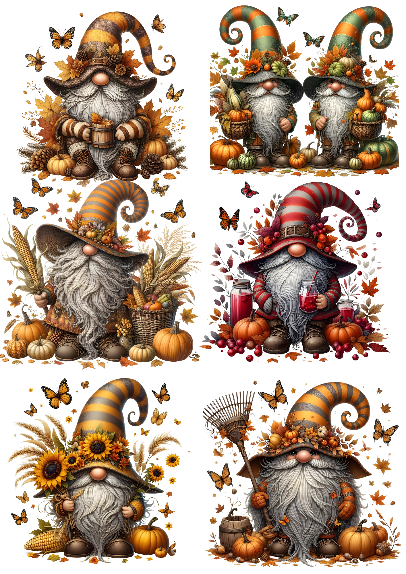 Rice Paper For Decoupage Autumn Sprites Collage Cat. No. 5568