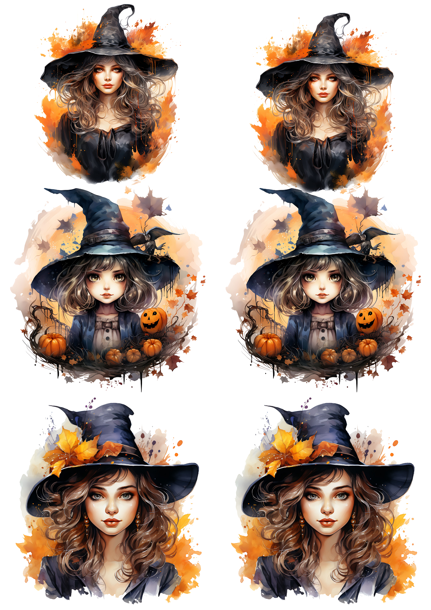 Rice Paper For Decoupage Witch Collage Cat. No. 5569